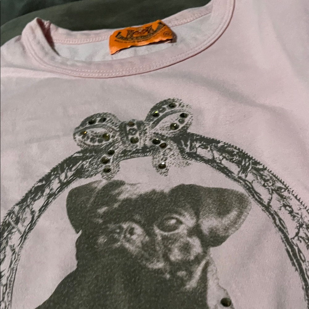 Ultra Rare! Vintage 90’s Juicy Couture Dog Cameo Tshirt Small - Picture 3 of 6